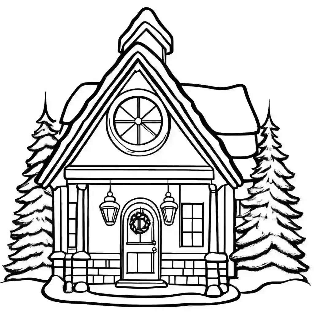 Christmas in Winter coloring pages